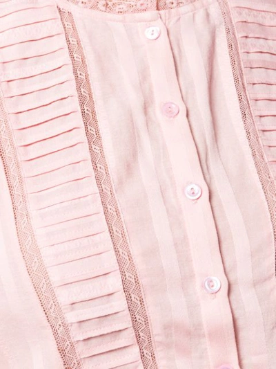Shop Isabel Marant Étoile Lace Insert Blouse In Pink