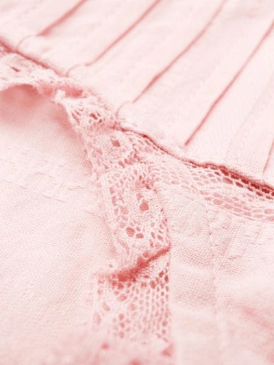 Shop Isabel Marant Étoile Lace Insert Blouse In Pink