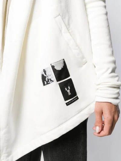 Shop Rick Owens Drkshdw Wrap Style Hoodie Jacket In White