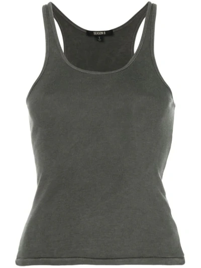 Shop Yeezy Season 6 Ribbed Tank Top In Grey