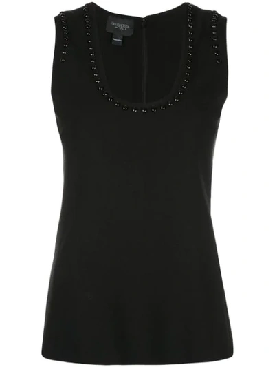 Shop Giambattista Valli Studded Sleeveless Top In Black