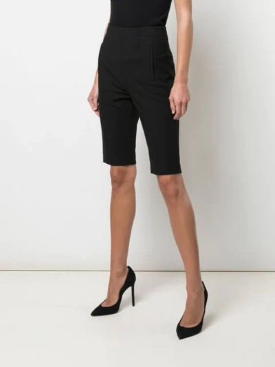 Shop Tibi Anson Biker Shorts In Black