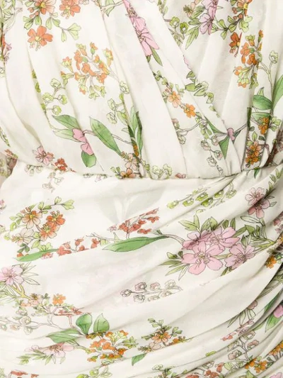 Shop Giambattista Valli Floral Long-sleeve Dress In Neutrals