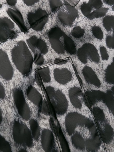 Michael Michael Kors Animal Print Reversible Down Jacket In Black