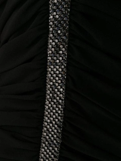 Shop Saint Laurent Embellished Strap Mini Dress In Black