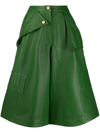 Shop Jacquemus Le Short Belize Palazzo Trousers In Green