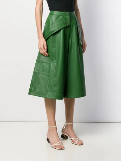 Shop Jacquemus Le Short Belize Palazzo Trousers In Green