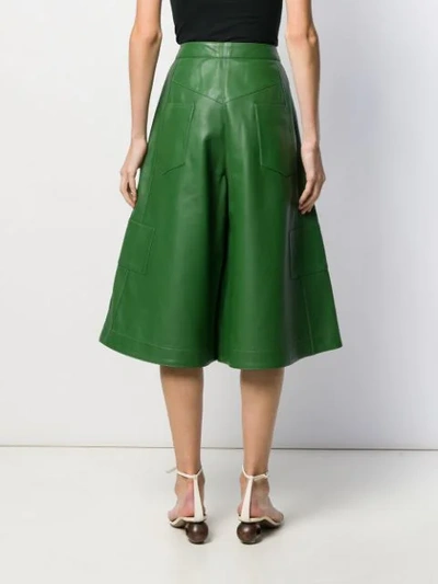 Shop Jacquemus Le Short Belize Palazzo Trousers In Green