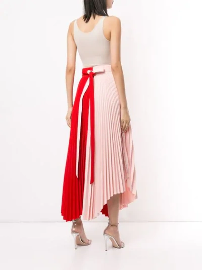 Shop A.w.a.k.e. Double Trouble Pleated Skirt In Red