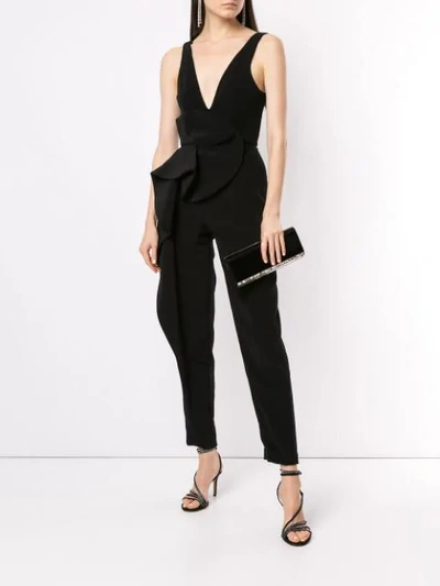 Shop Azzi & Osta Sleeveless Ruffle Jumpsuit In Black