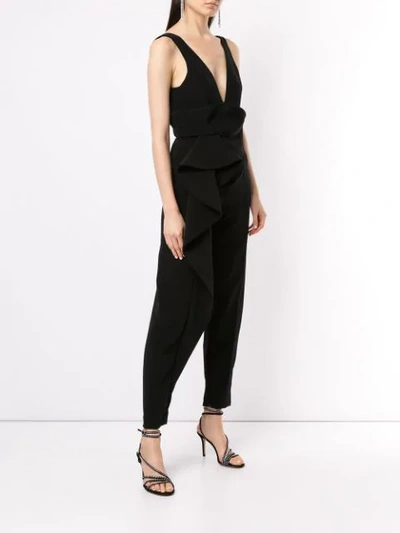 Shop Azzi & Osta Sleeveless Ruffle Jumpsuit In Black