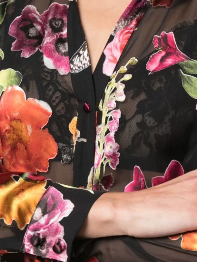 Shop Alice And Olivia Eloise Floral Shirt In Multicolour