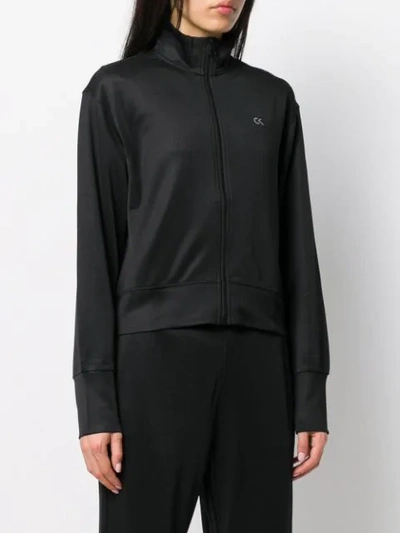 Shop Calvin Klein Zip Front Track Jacket In Black