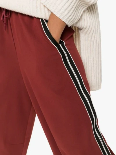 Shop See By Chloé Side Stripe Track Pants In Red