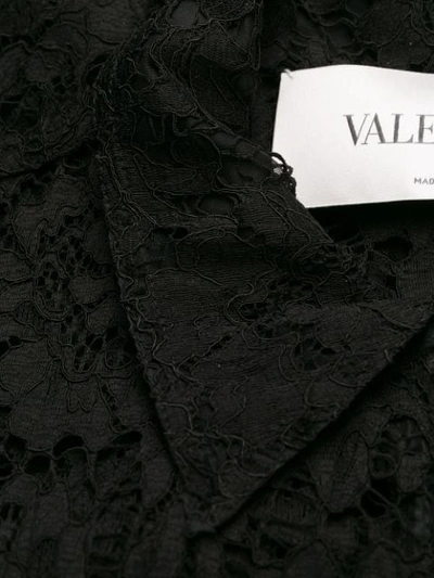 Shop Valentino Floral Lace Belted Jumpsuit In Black