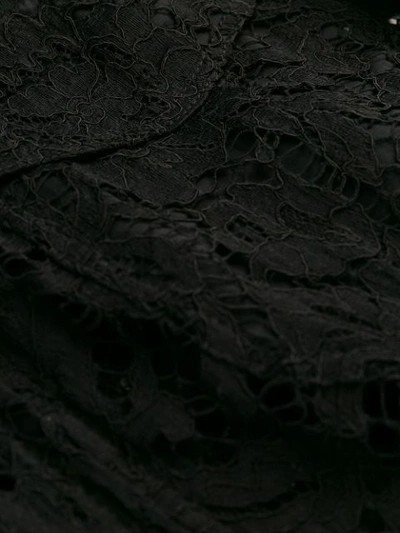 Shop Valentino Floral Lace Belted Jumpsuit In Black