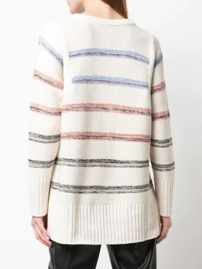 Shop Apiece Apart Striped Knitted Jumper In White