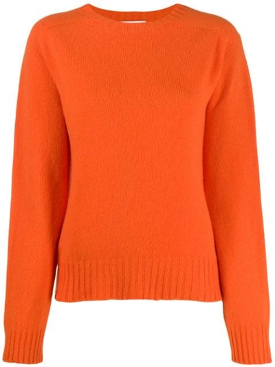 Shop Ymc You Must Create Crew-neck Knit Sweater In Orange