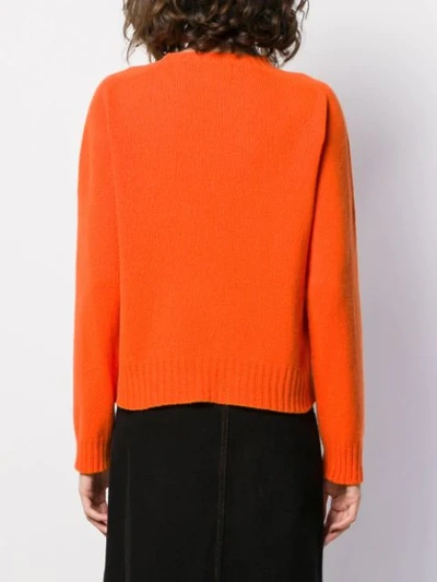 Shop Ymc You Must Create Crew-neck Knit Sweater In Orange