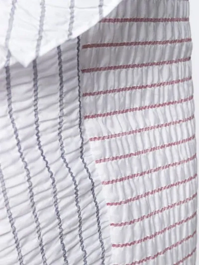 Shop Jourden Lolita Striped Bias Skirt In White