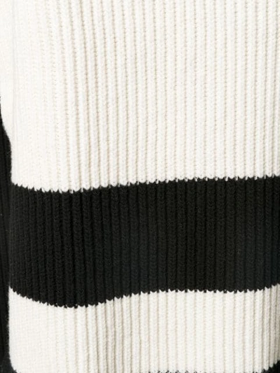 Shop Joseph Striped Knit Poncho In Black