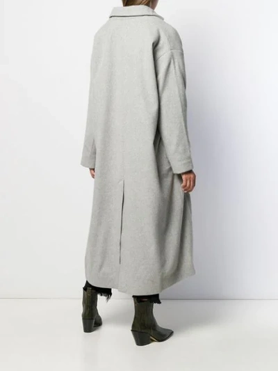 Shop Andrea Ya'aqov Belted Waist Coat In Grey