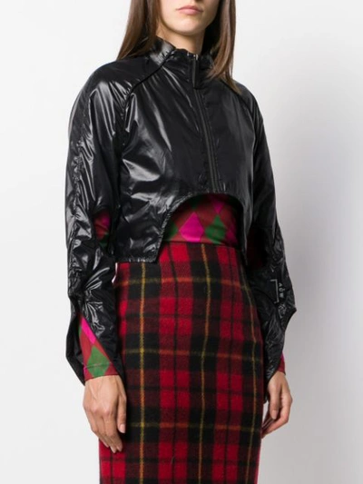 Shop A-cold-wall* Cropped Raglan-shoulder Jacket In Black