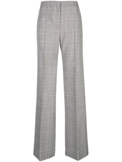 Shop Narciso Rodriguez Plaid Print Trousers In Grey