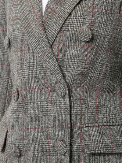 Shop Helmut Lang Prince Of Wales Check Blazer In Grey