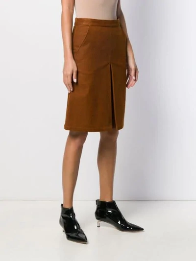 Shop Apc Coco A-line Skirt In Brown