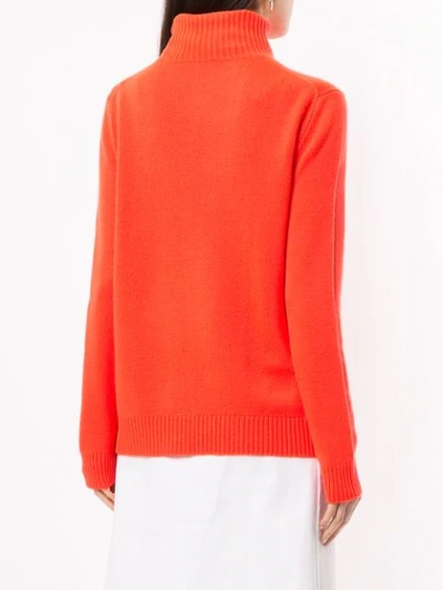 Shop Aspesi Knit Turtleneck Sweater In Orange