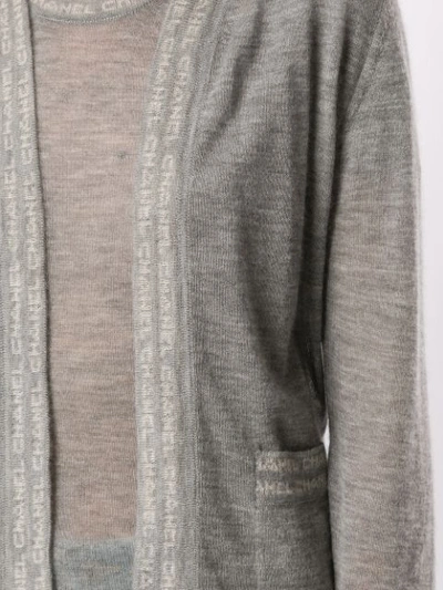 Pre-owned Chanel Logo T-shirt And Cardigan In Grey