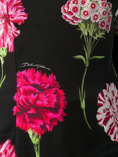 Shop Dolce & Gabbana Scoop Neck Floral Print Blouse In Black