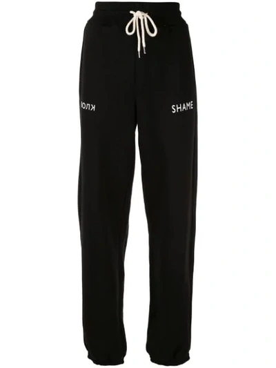 Shop Walk Of Shame Logo Print Track Pants In Black