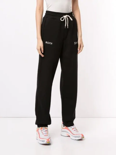 Shop Walk Of Shame Logo Print Track Pants In Black