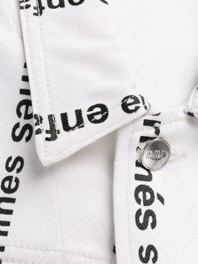 Shop Enfants Riches Deprimes Logo Print Denim Jacket In White