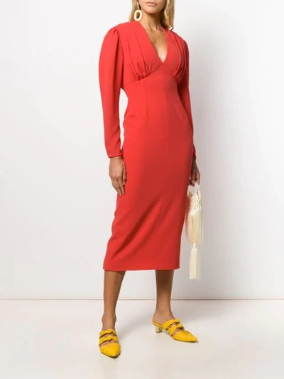 Shop Emilia Wickstead Iliana Dress In Red