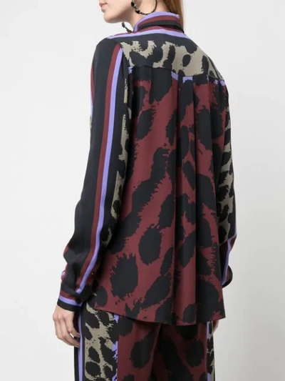 Shop Diane Von Furstenberg Mai Printed Silk Blouse In Black