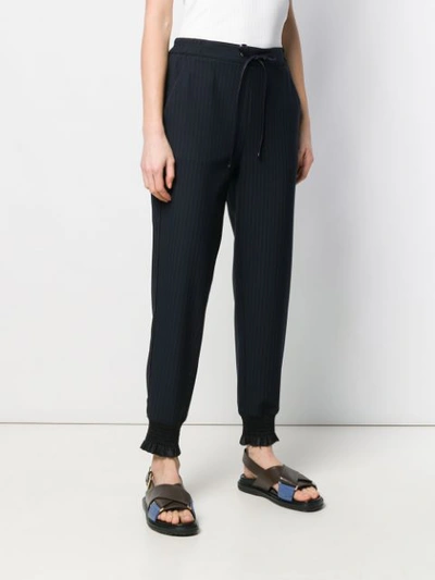 Shop 3.1 Phillip Lim Pinstripe Jogger With Piping In Blue