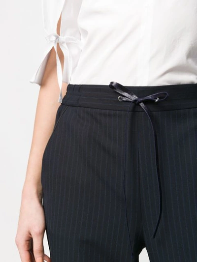 Shop 3.1 Phillip Lim Pinstripe Jogger With Piping In Blue
