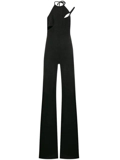 glitter flared jumpsuit