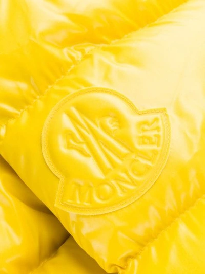 Shop Moncler Fitted Puffer Jacket In Yellow