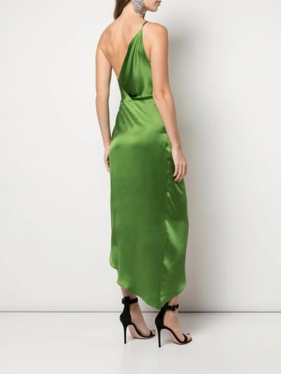 Shop Michelle Mason Twist-knot Dress In Green