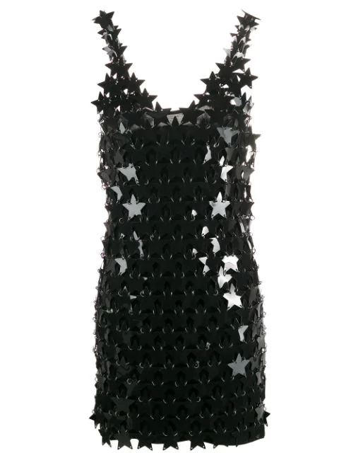 black paillette dress