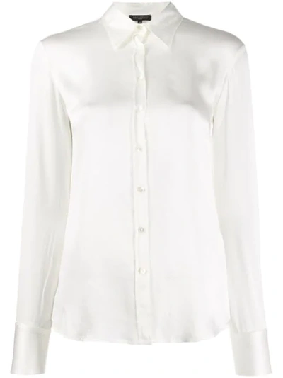 Shop Antonelli Fitted Silk Shirt In White