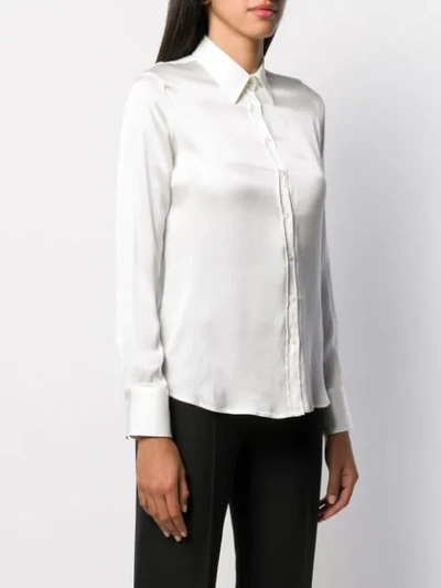 Shop Antonelli Fitted Silk Shirt In White