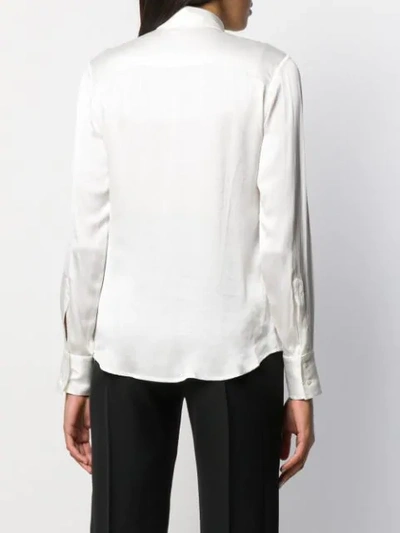 Shop Antonelli Fitted Silk Shirt In White