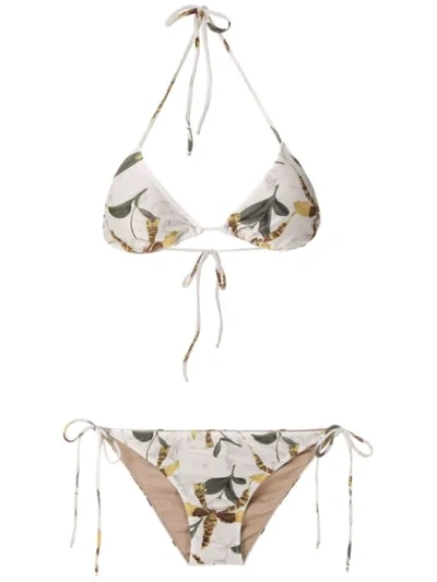 Shop Adriana Degreas Printed Triangle Bikini Set In Multicolour