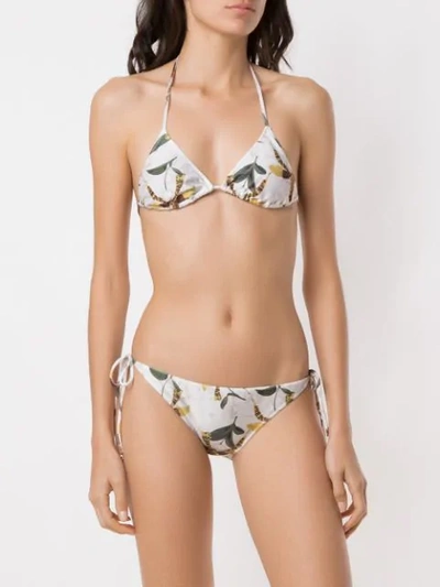 Shop Adriana Degreas Printed Triangle Bikini Set In Multicolour