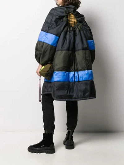 Shop Ganni X 66º North Quilted Oversized Jacket In Blue